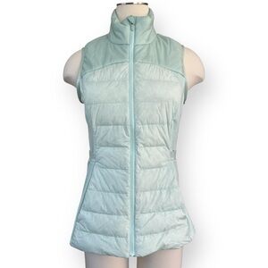 Lululemon Delicate Mint Down for It All Sleeveless Zip-up Vest
